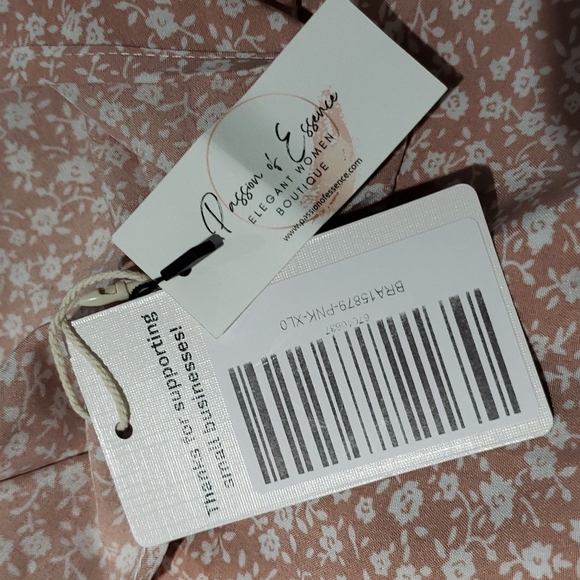 NWT ESSENCE COUTURE FLORAL FAUX WRAP A LINE BUTTON BOTTOM Midi Dress sz XL (12) - Picture 7 of 12